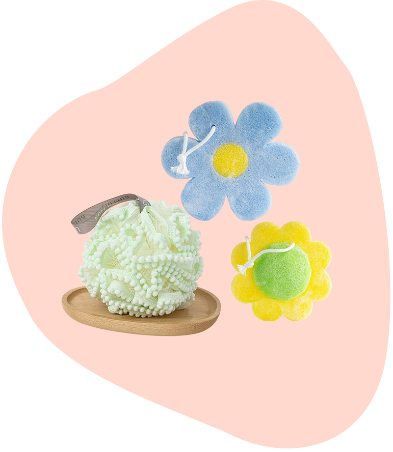 Poufs & Loofahs