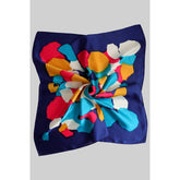 SILKY ABSTRACT MULTI COLOR SQUARE SCARF