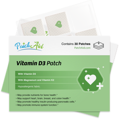 Vitamin D3 with K2 Patch - Bone, Heart & Immune Support