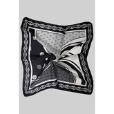 SILKY MULTI PATTERN SQUARE SCARF