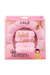 CALA 69135 Pink Spa Headband & Wristband Set