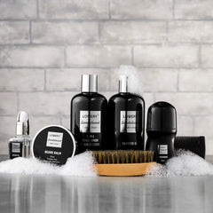 Luxury Beard Grooming Kit for Men – Sandalwood
Sandalwood Beard Care Gift Set with Comb and Oil
Men's Beard Bath & Grooming Kit in Gift Box