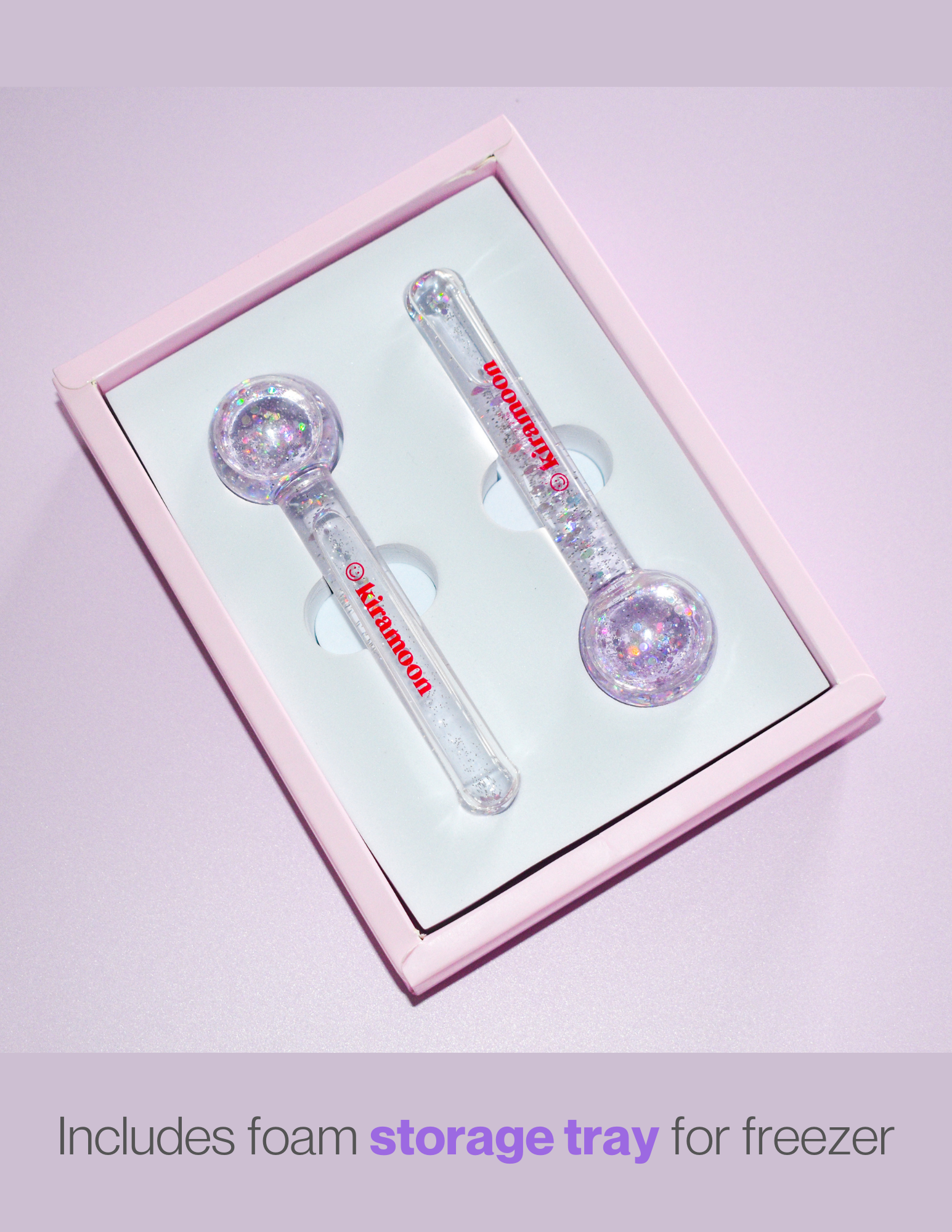 Moon Globes Glittery Facial Ice Rollers