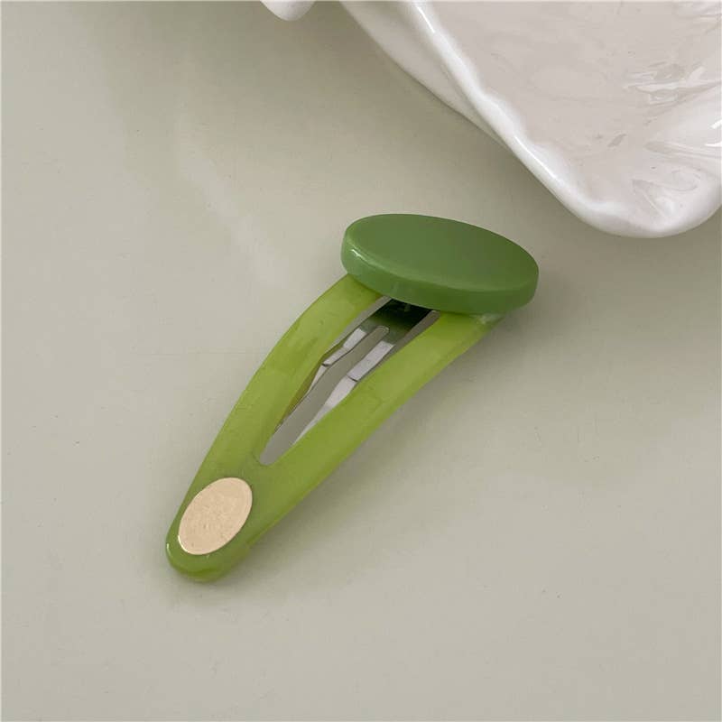 Candy Color Oval Patch BB Clip Duckbill Clip