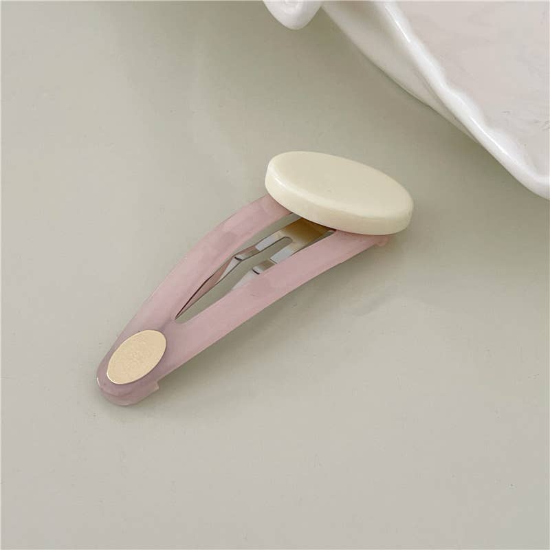Candy Color Oval Patch BB Clip Duckbill Clip