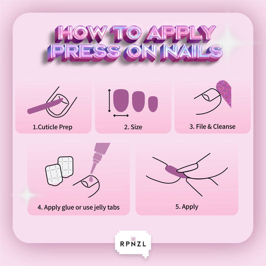Rapunzel - Press-on Toenail Kit
