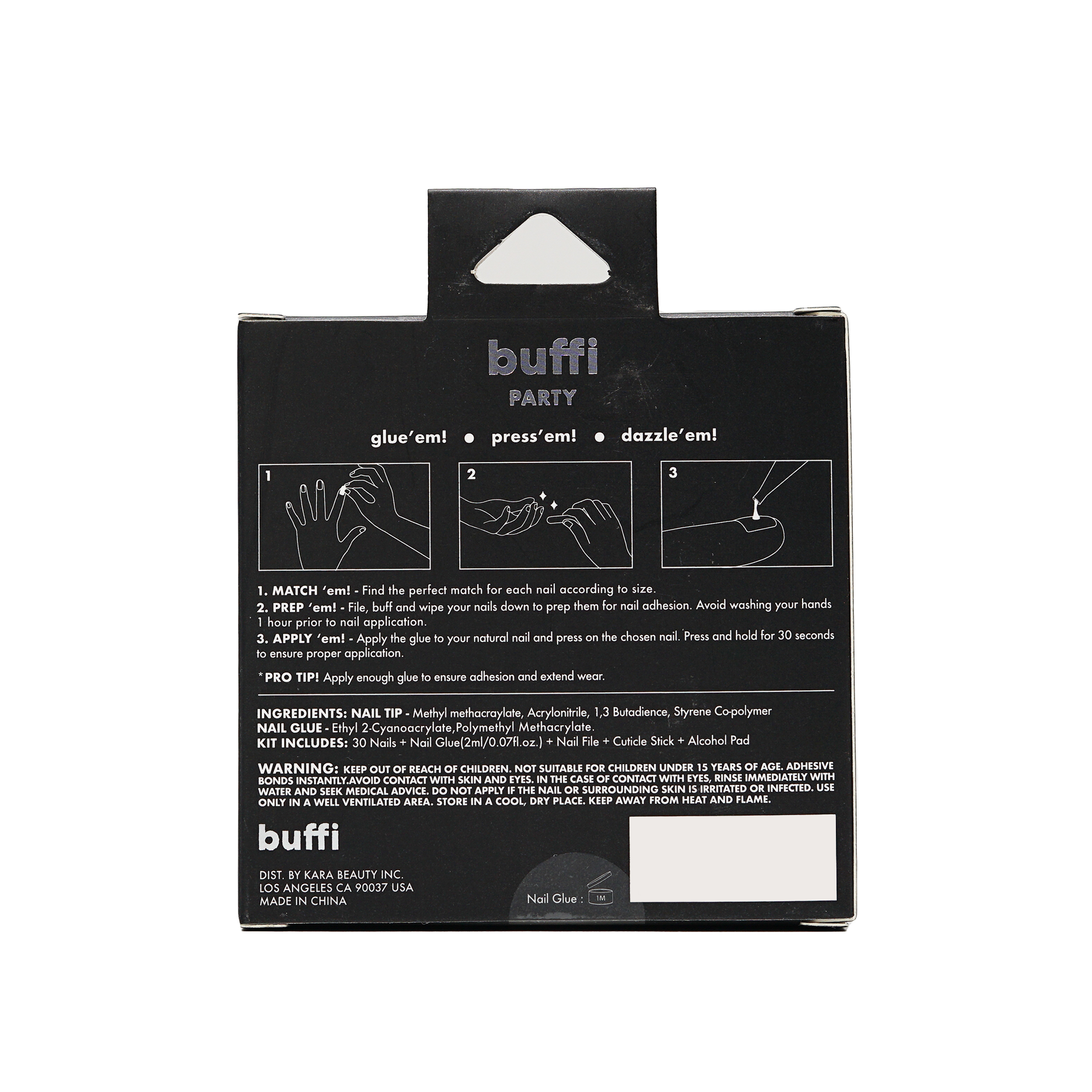 BUFFI PRESS-ON NAILS - PINK POISON