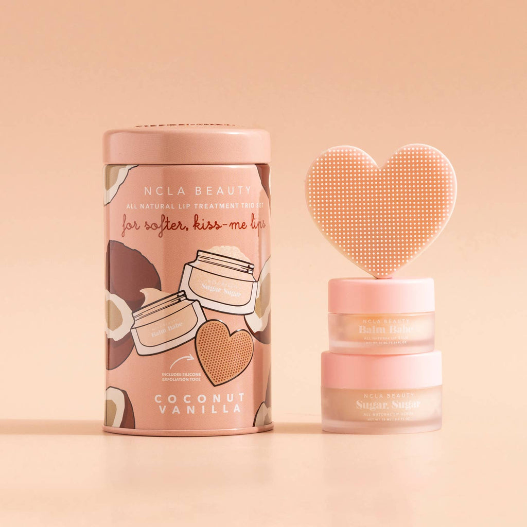 Coconut Vanilla Lip care set + Lip Scrubber – Nurababe Beauty