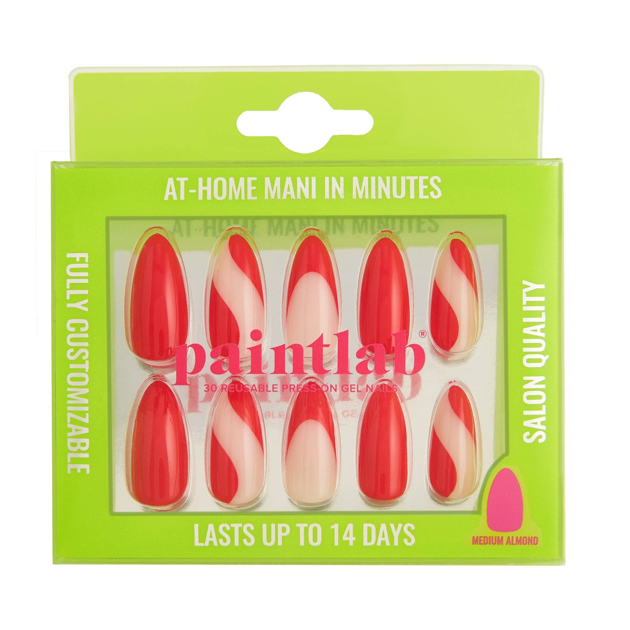 Scarlet Swirl Press-On Nails
