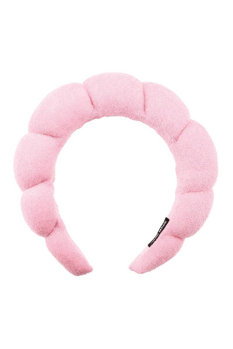CALA 69135 Pink Spa Headband & Wristband Set