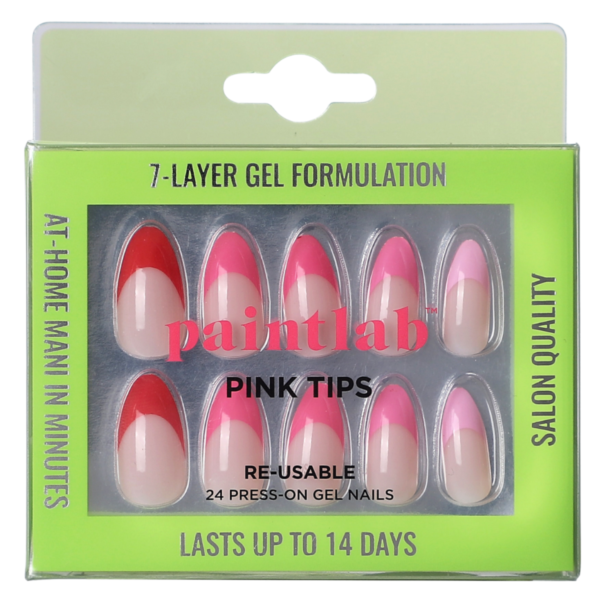 PaintLab Pink Tips Press-on Nails
