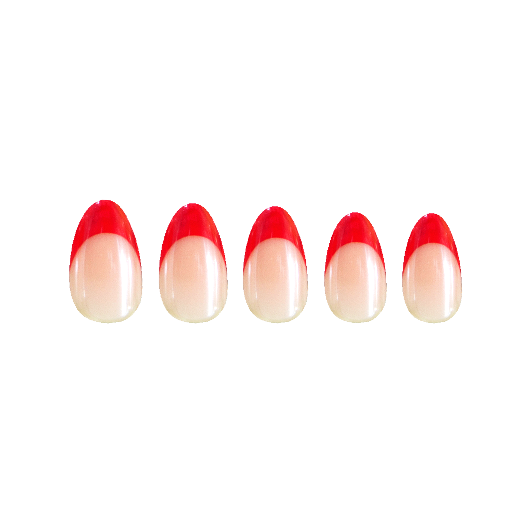 Red Candy Tips Press-on Nails