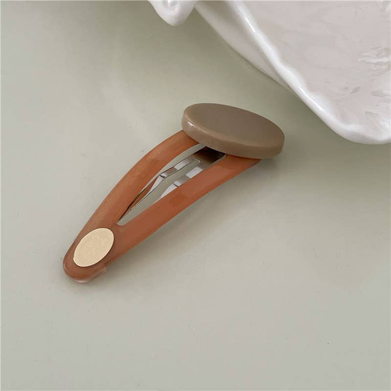 Candy Color Oval Patch BB Clip Duckbill Clip