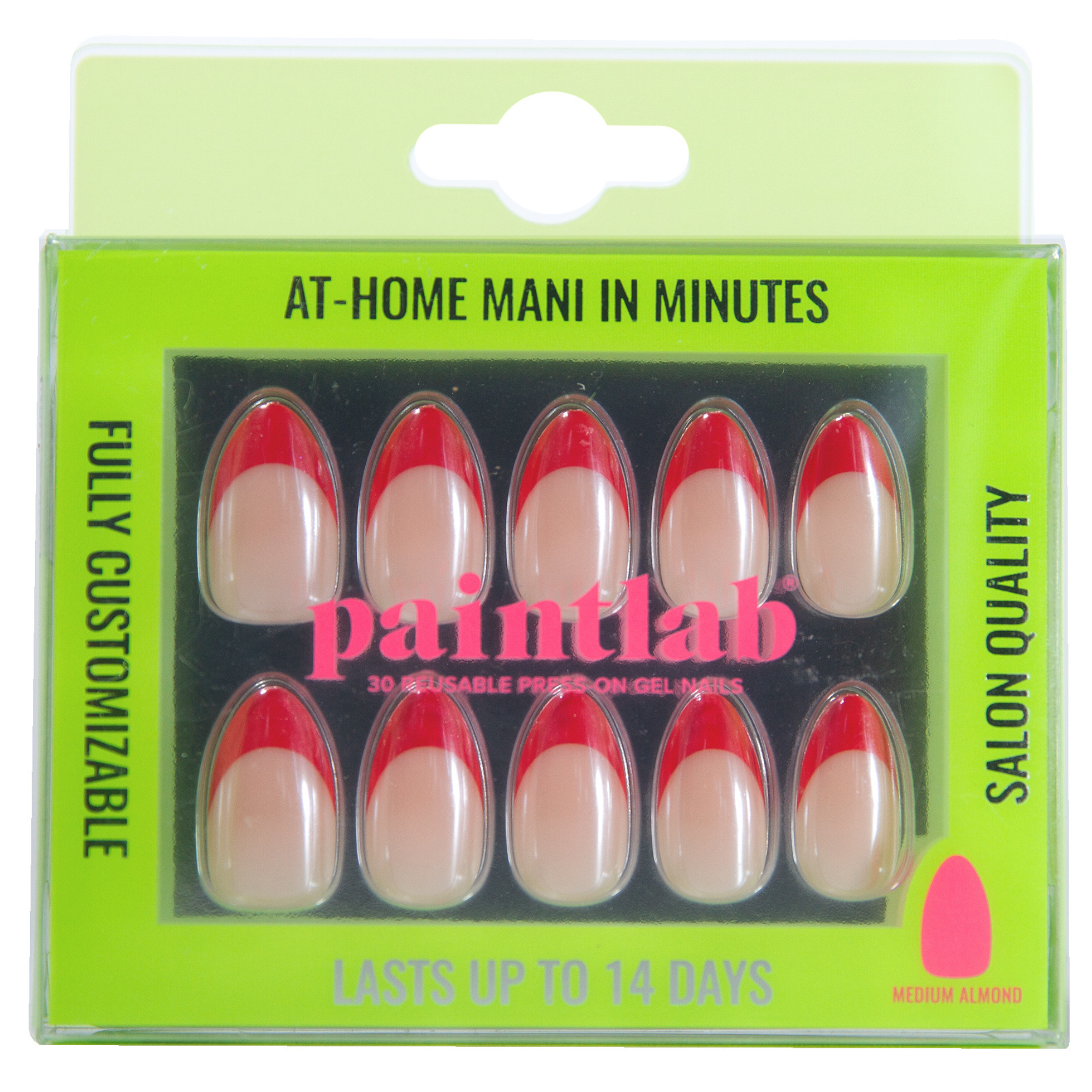 Red Candy Tips Press-on Nails