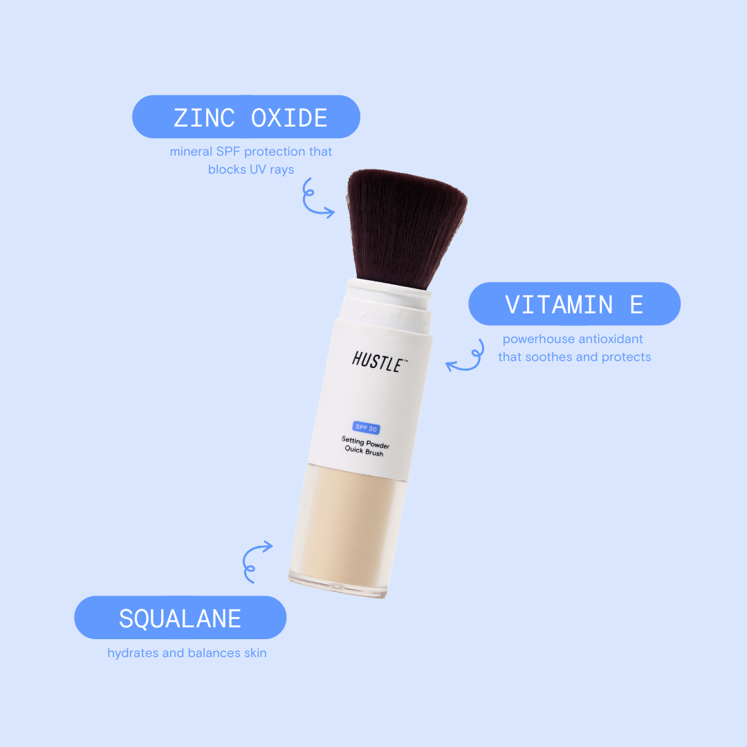Hustle Beauty SPF 30 Setting Powder Quick Brush