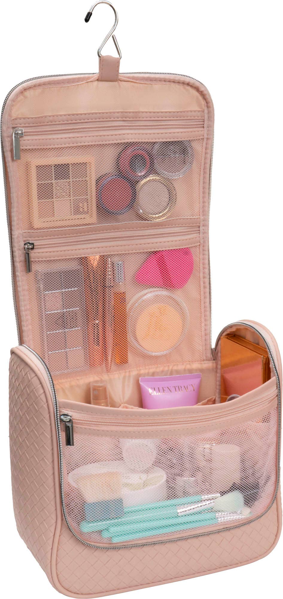 Joan & David Large Woven Hanging Toiletry Organizer Bag