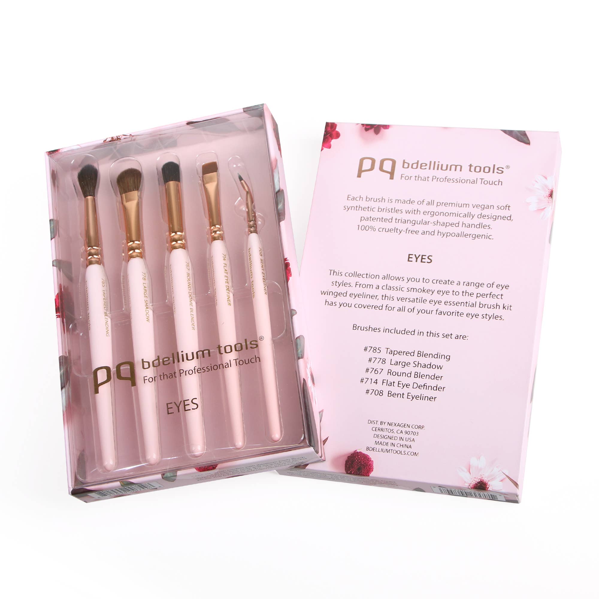 PINK GOLDEN TRIANGLE EYES SET