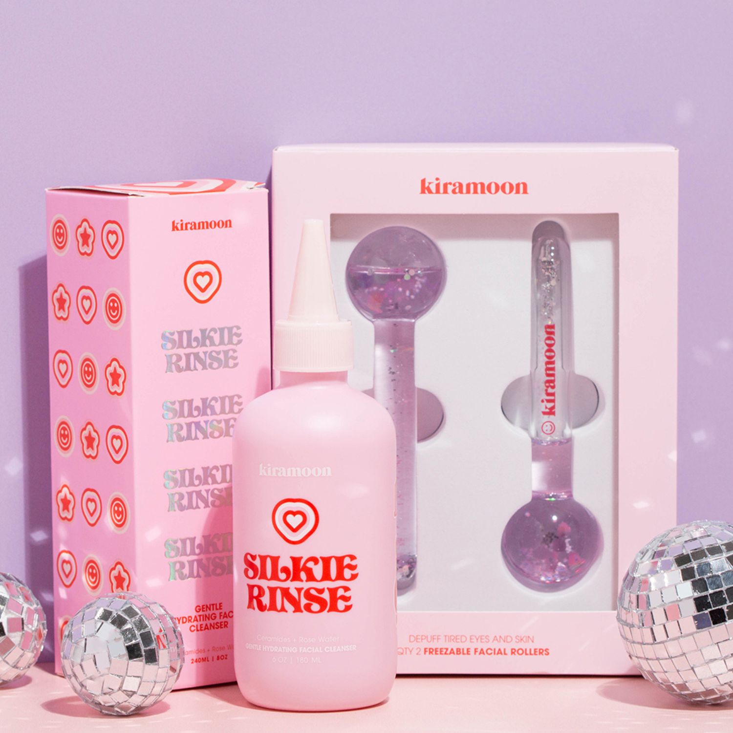 Moon Globes Glittery Facial Ice Rollers