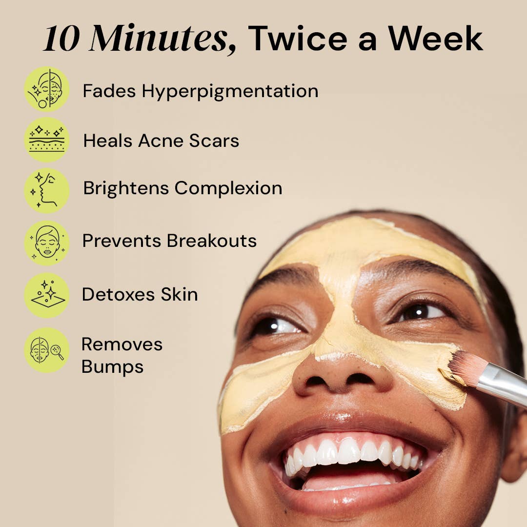 Gleamin - Vitamin C Clay Mask with Brush