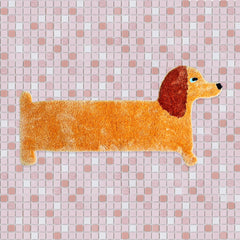 Dachshund Design Polyester Door Mat