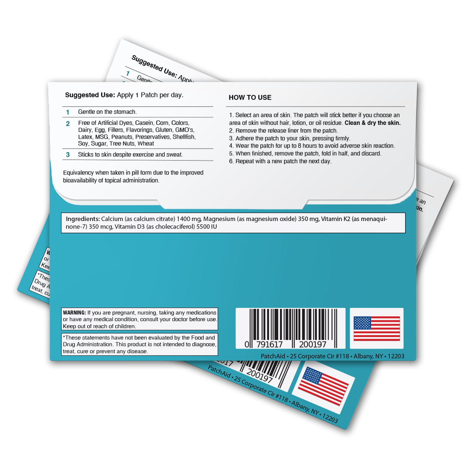 Vitamin D3/Calcium Patch - Bone, Muscle, & Immune Support