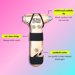 Emergency Escape Hammer | Metallic Rose Gold