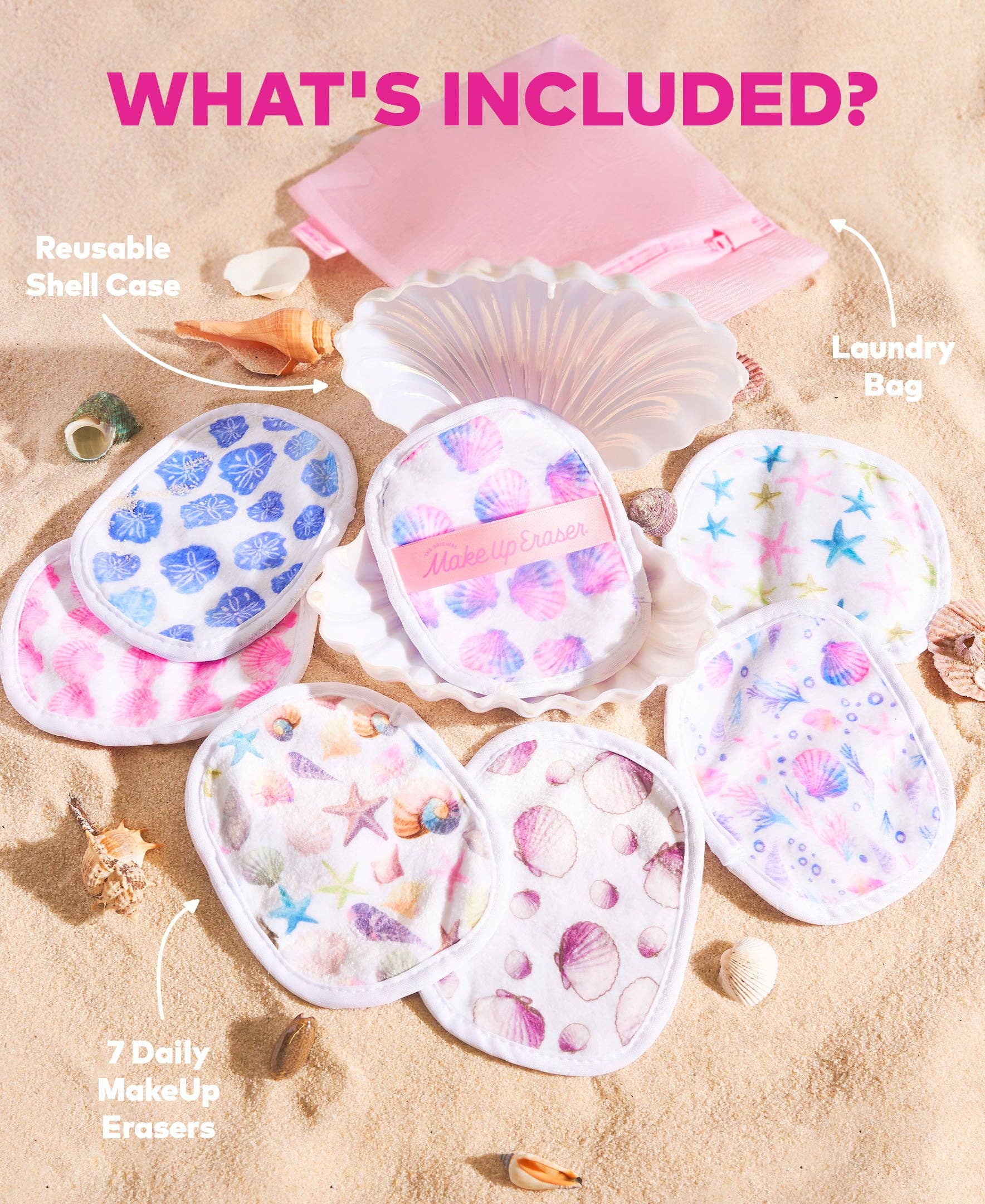 Seashells 7-Day Set & Seashell Case | Mermaid Beach Glam