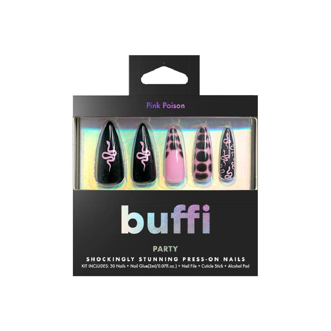 BUFFI PRESS-ON NAILS - PINK POISON