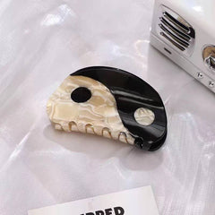 Bagua Semicircle Hair Claw Clip, Acetate Large Claw Clip