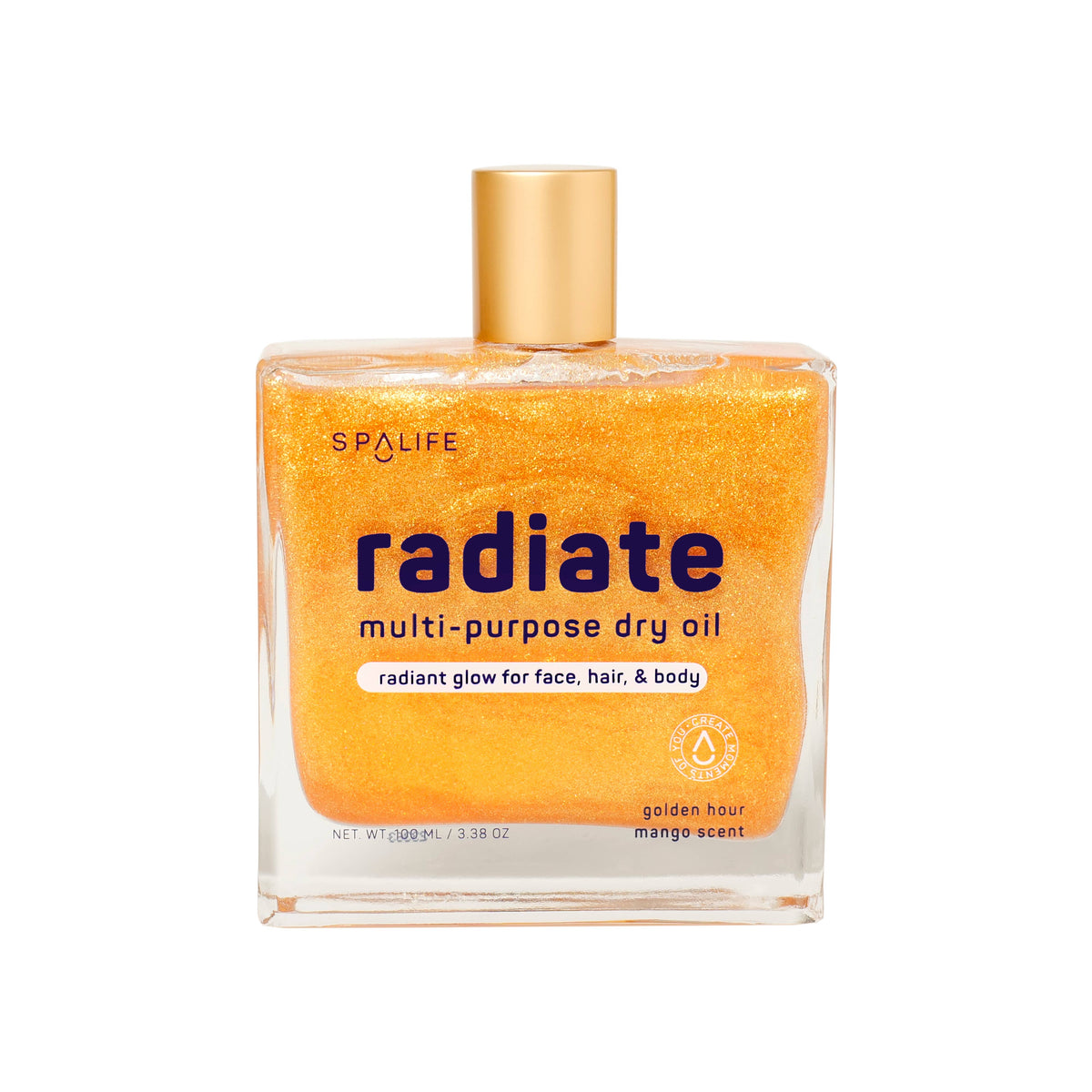 Radiate  Dry Oil, for Face Hair & Body - Mango Scent