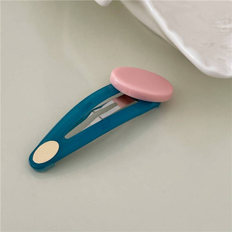 Candy Color Oval Patch BB Clip Duckbill Clip