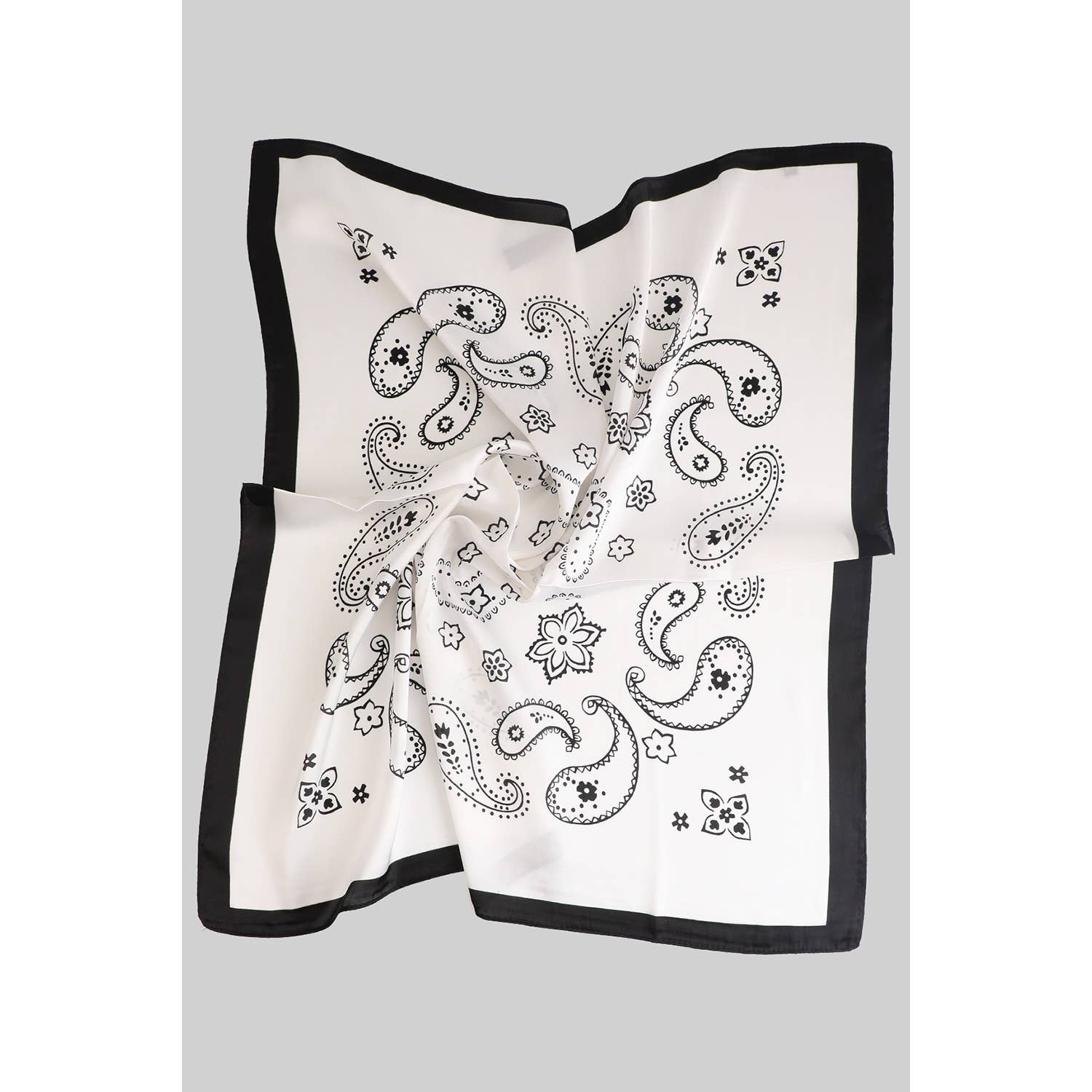 LOVELY SILKY PAISLEY PRINT SQUARE SCARF