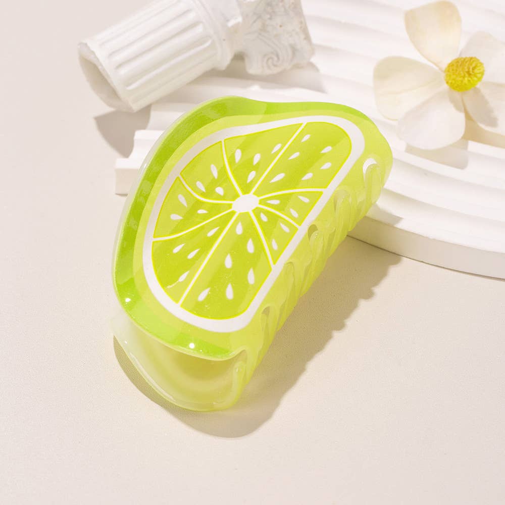 3.46 ″ Candy Color Fruit Lemon Orange Hair Claw Clip